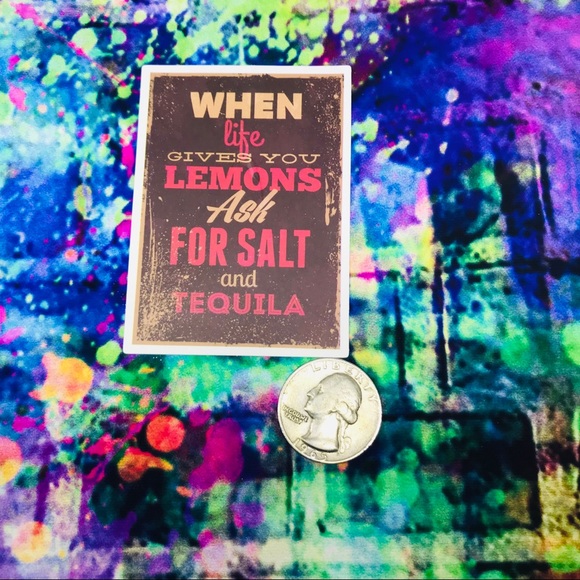 When Life Gives You Lemons Tequila Motivational Mini Poster Stickers Decor - Picture 3 of 5